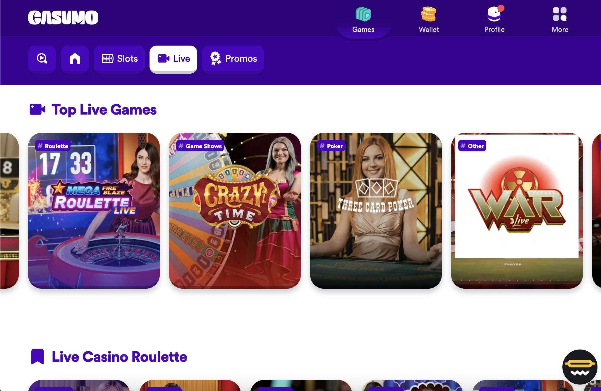casumo live casino in new zealand