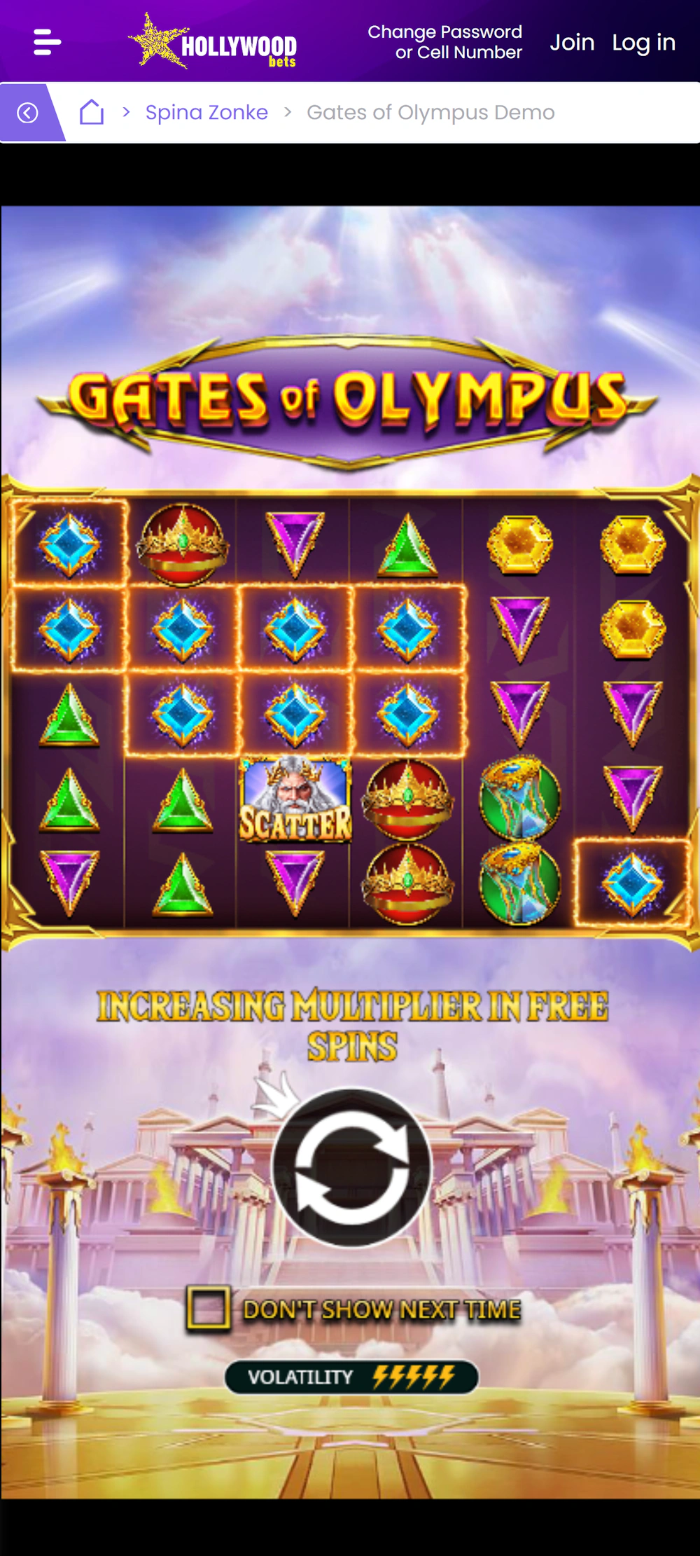 hollywoodbets-gates-of-olympus-demo