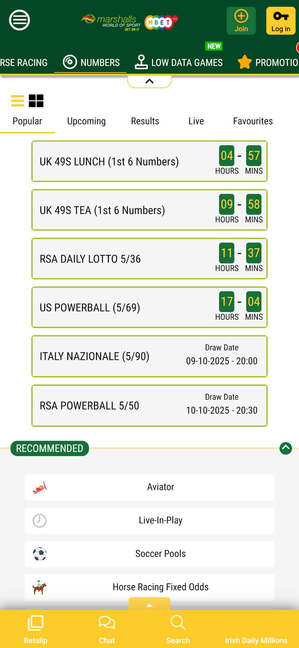 Marshalls-World-of-Sports-lucky-numbers