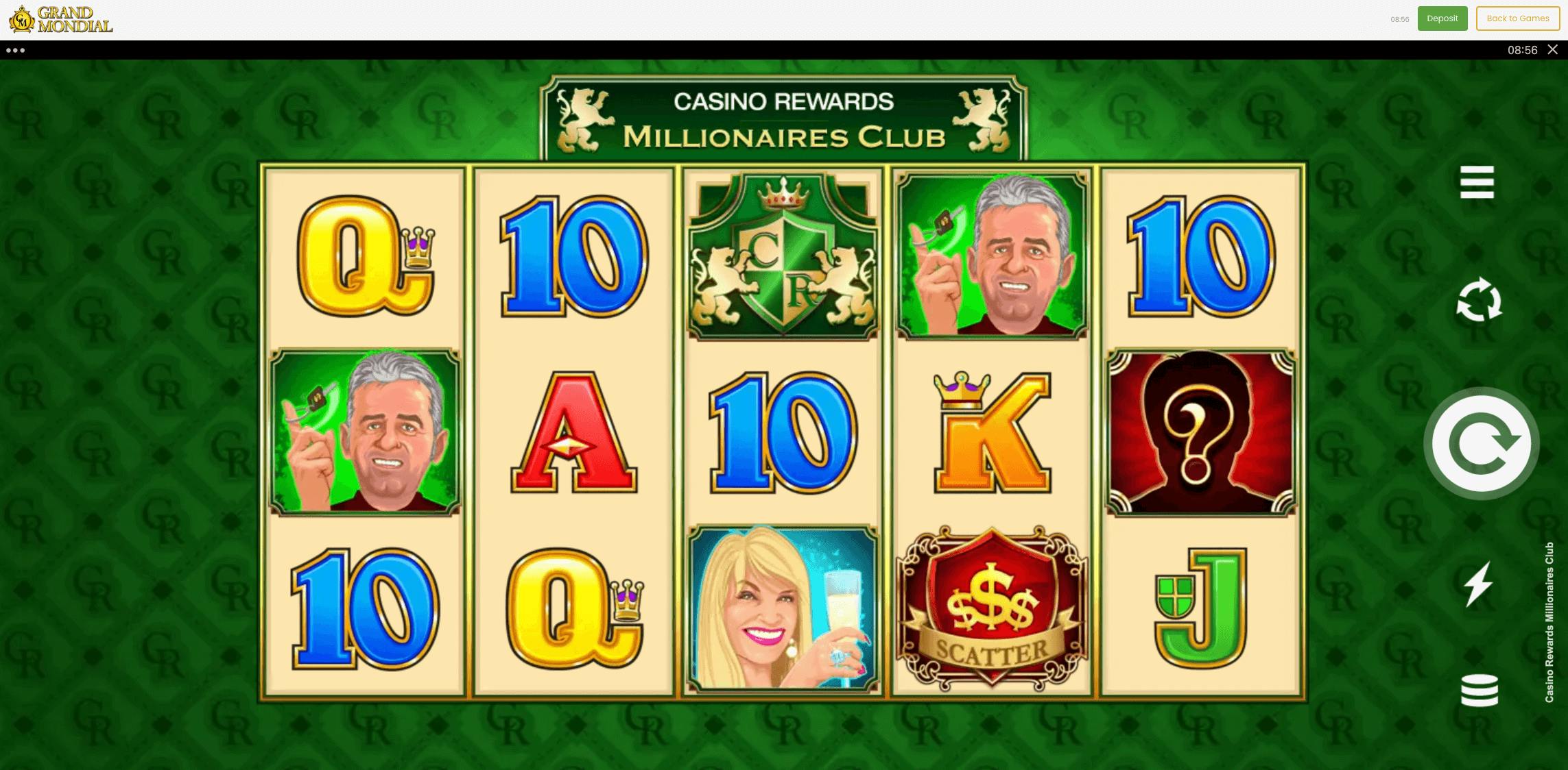 grand mondial casino millionaires club