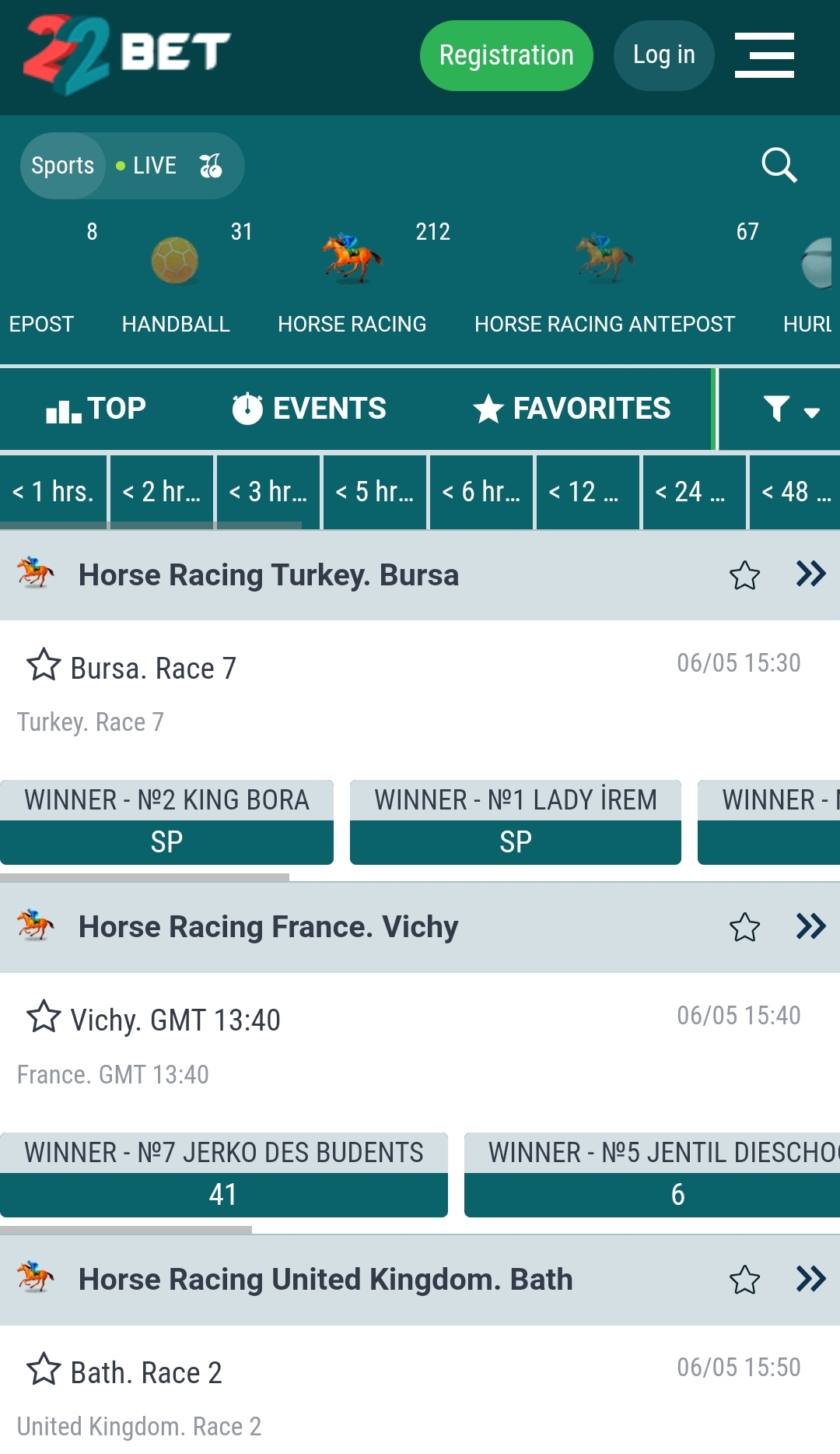 22bet horse racing india