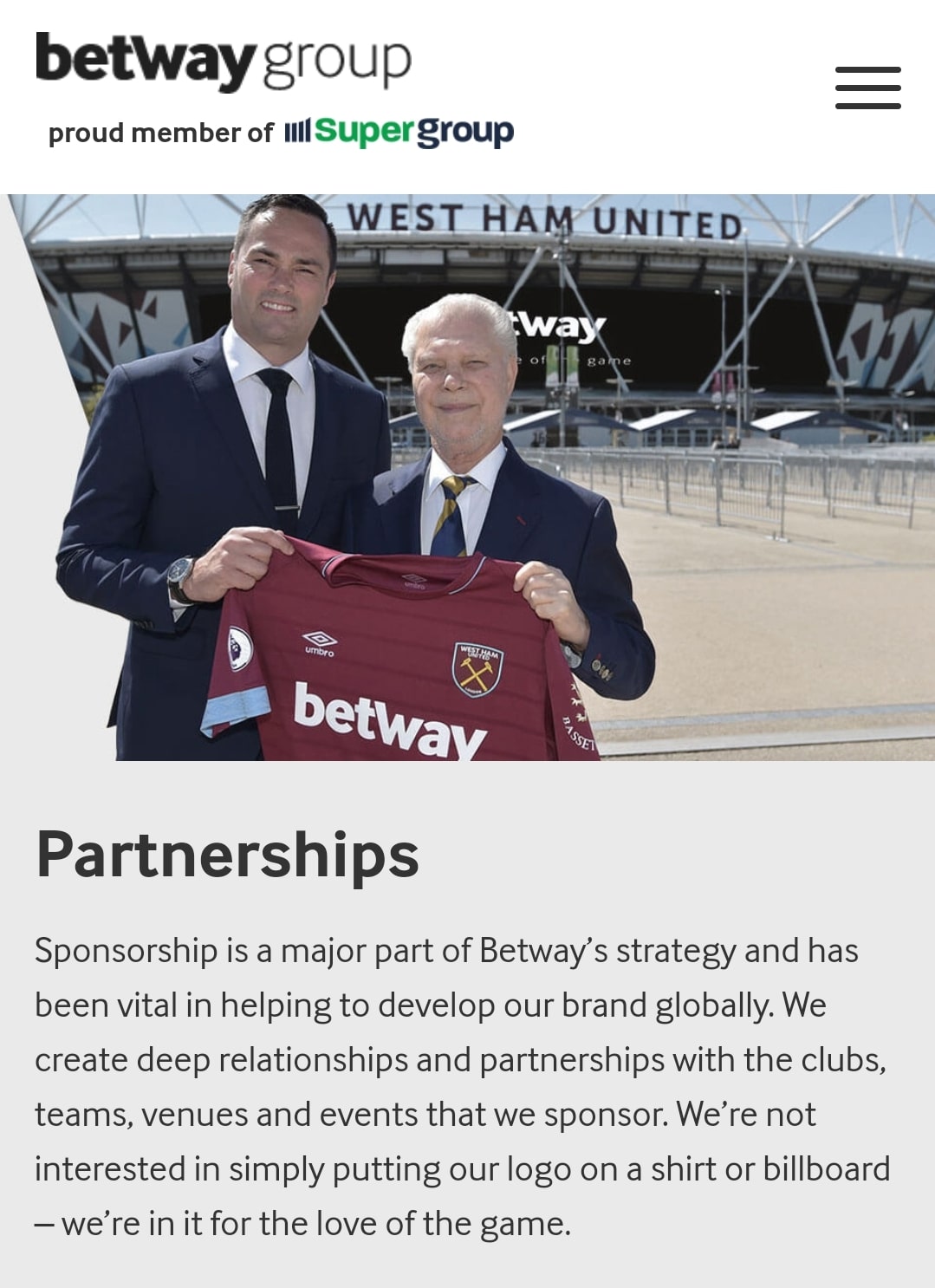 Betway Sponsor