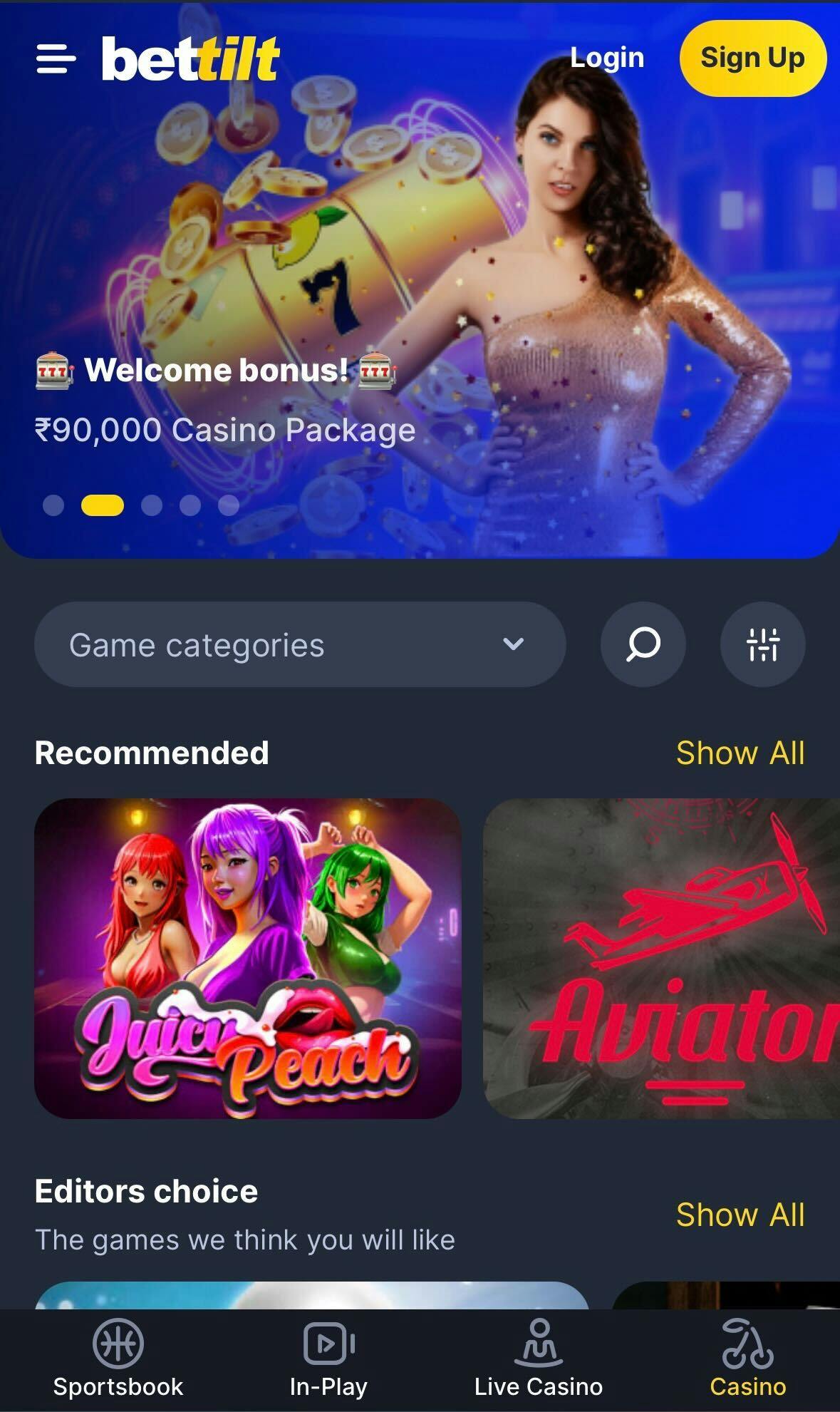 Bettilt app casino welcome bonus package and Aviator game