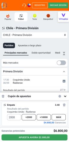 App Betano Android - Esportes