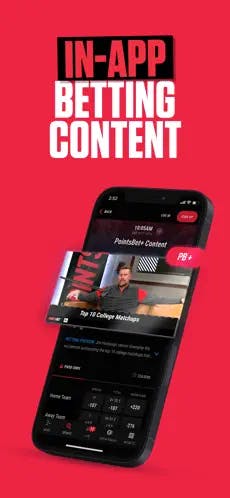 Pointsbet Ontario app - in app betting content for free