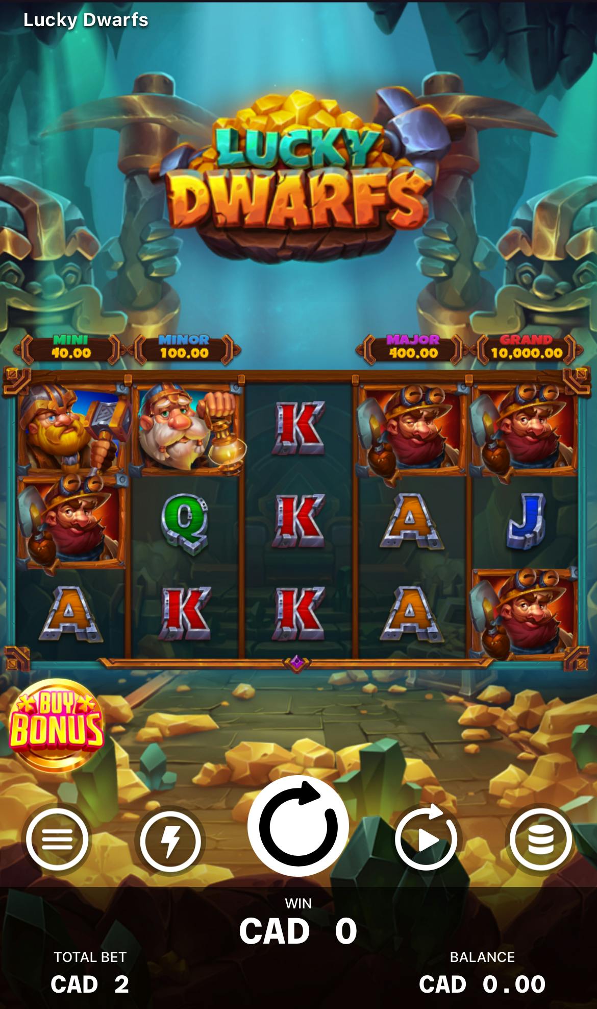 testing lucky dwarfs at fezbet casino canada