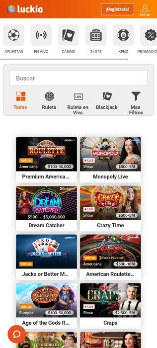 casino online de Luckia Colombia