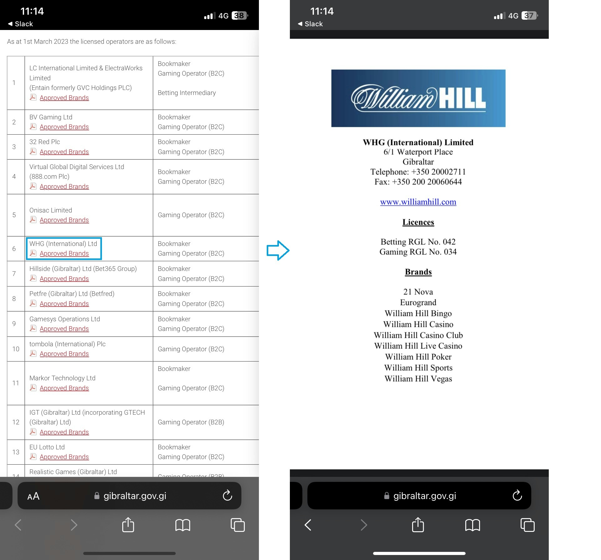 ウィリアムヒル ジブラルタルライセンス
