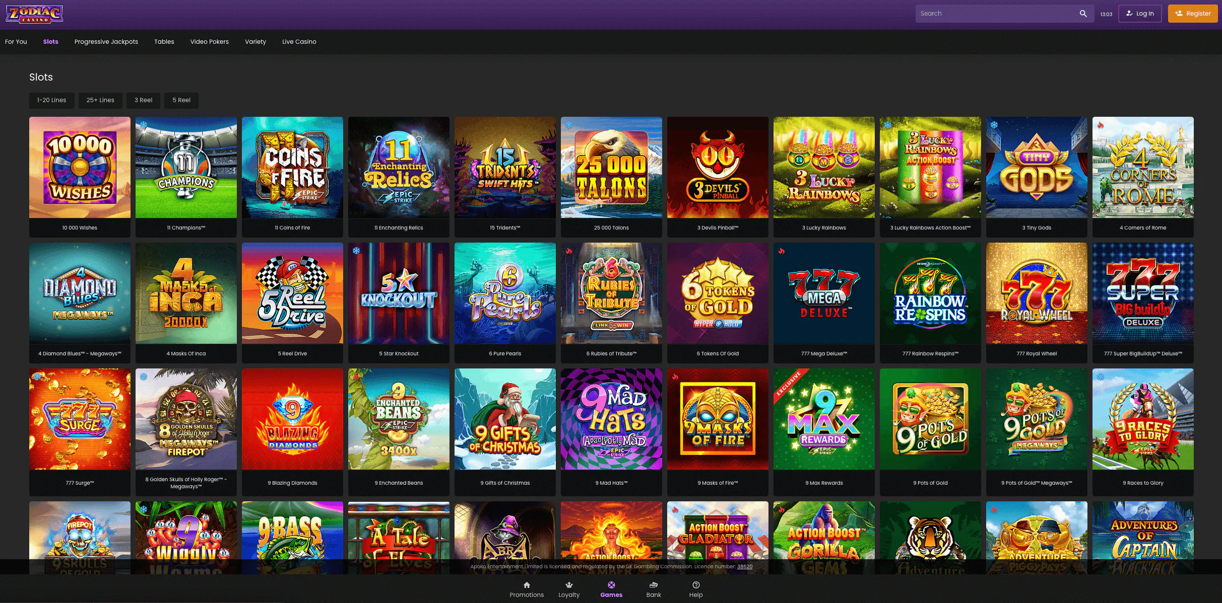 zodiac casino uk