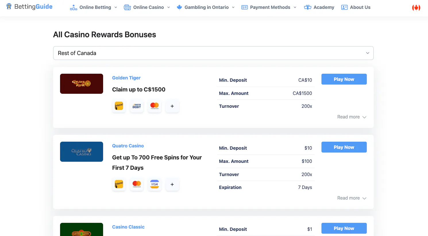 choose a casino rewards bonus