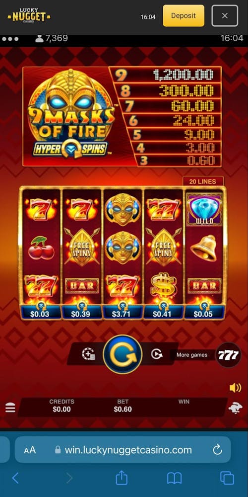 lucky nugget slot testing