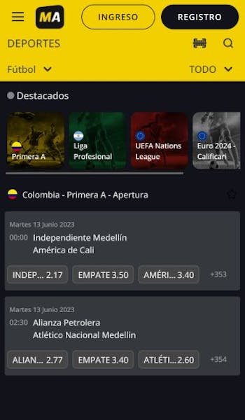 Apuetsas deportivas en Megapuesta