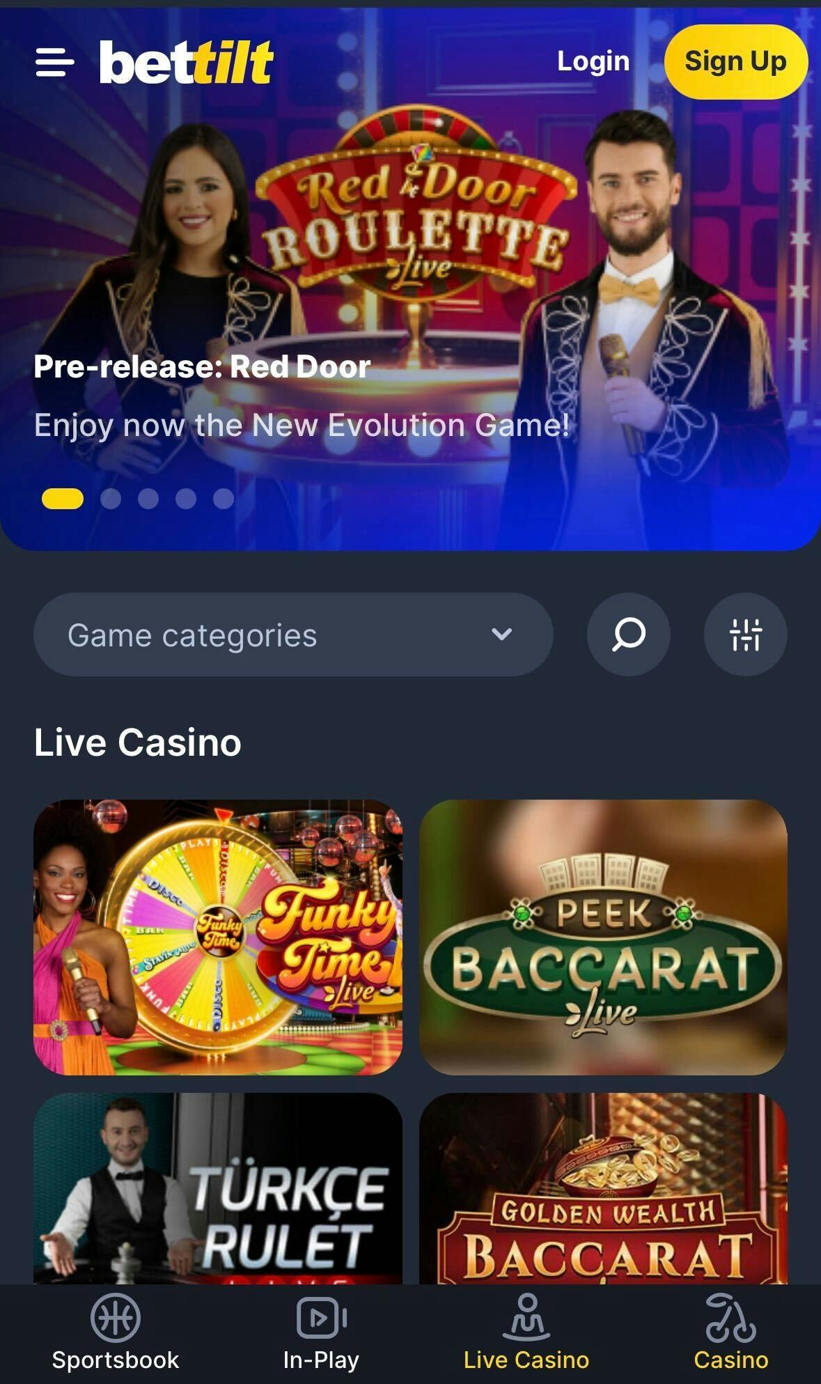 Bettilt app live casino