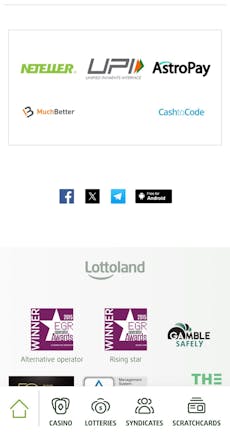 Lottoland app India payment methods