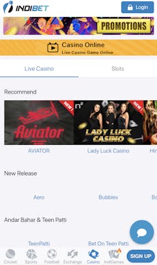 Indibet casino mobile
