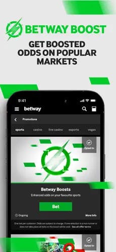 Betway app boost