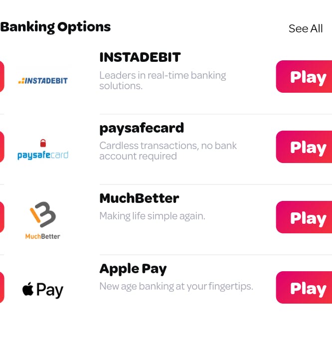 spin casino payment methods