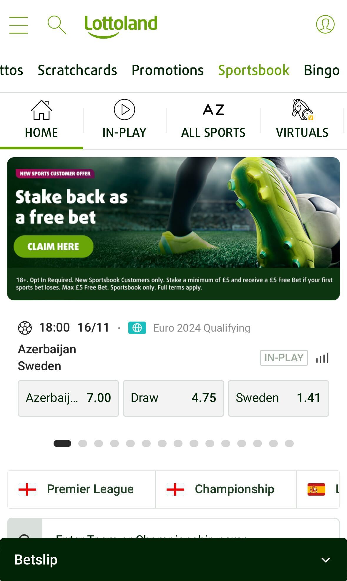 Lottoland sports betting app UK