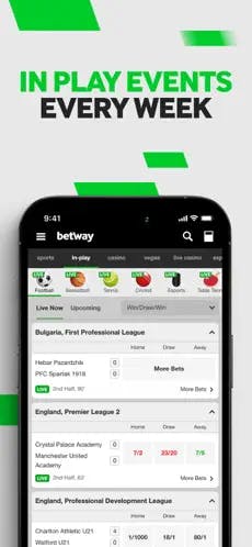 Betway in play events