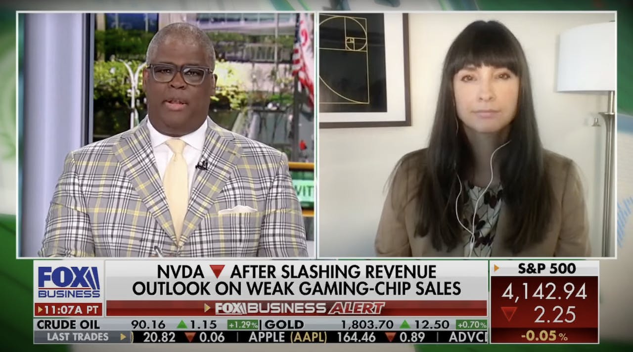 Beth Kindig, I/O Fund Lead Tech Analyst, discusses Nvidia’s nearly 8% drop after a Q2 revenue warning on Fox Business Network.