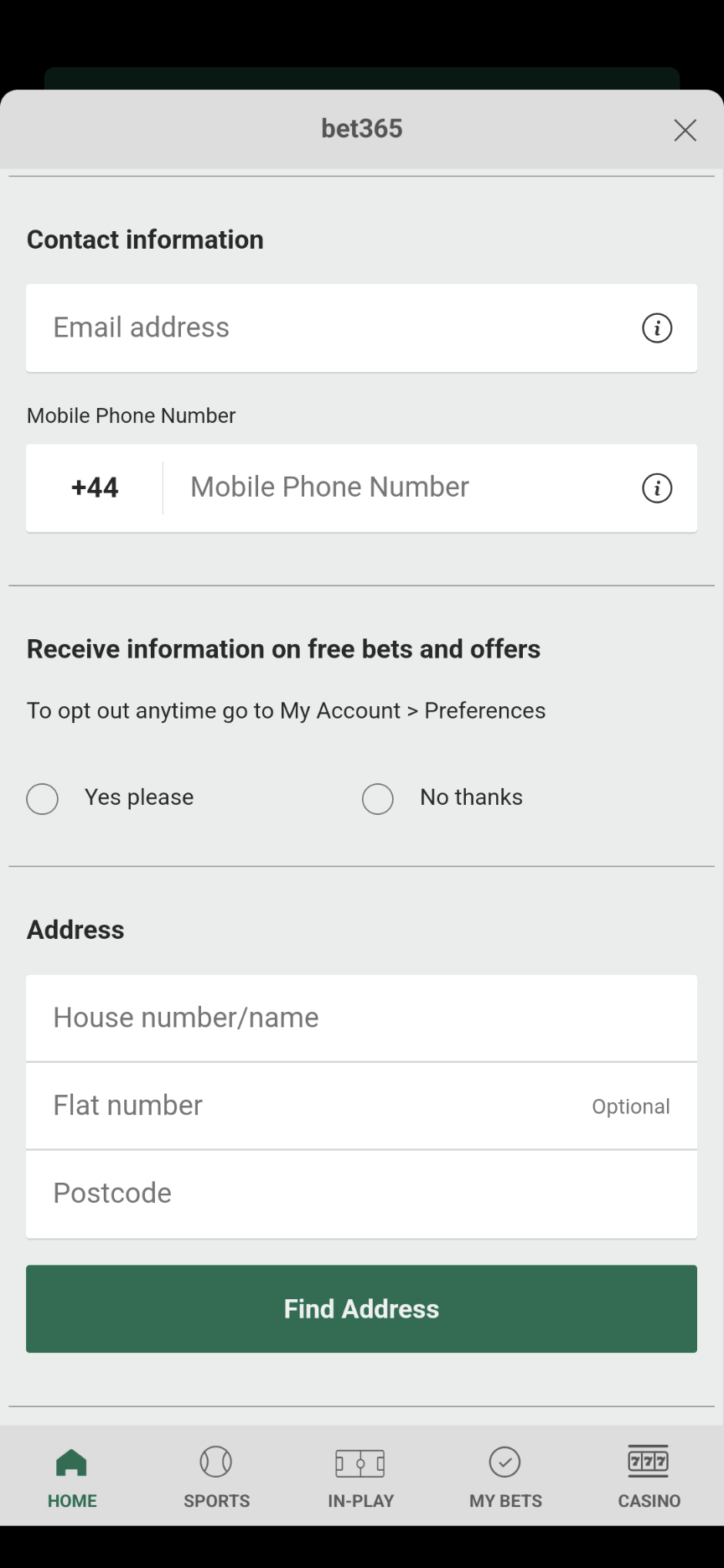 bet365 contact information