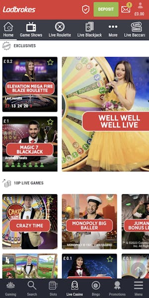 Ladbrokes live casino games app