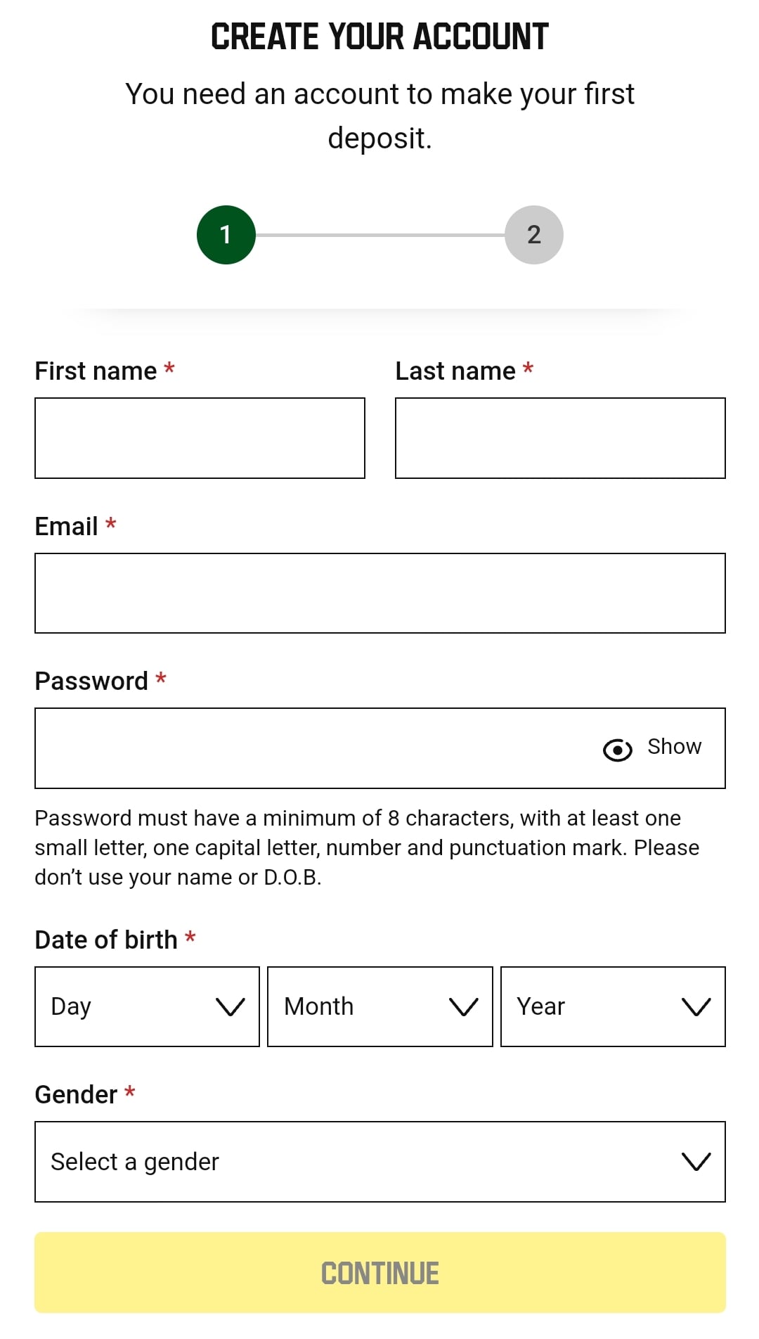 Unibet Registration 2