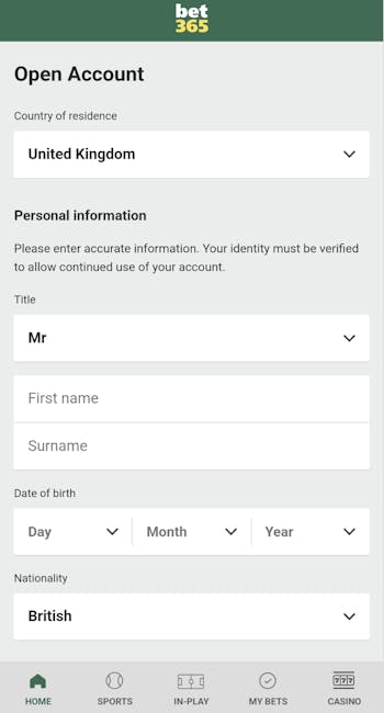 bet365 open account