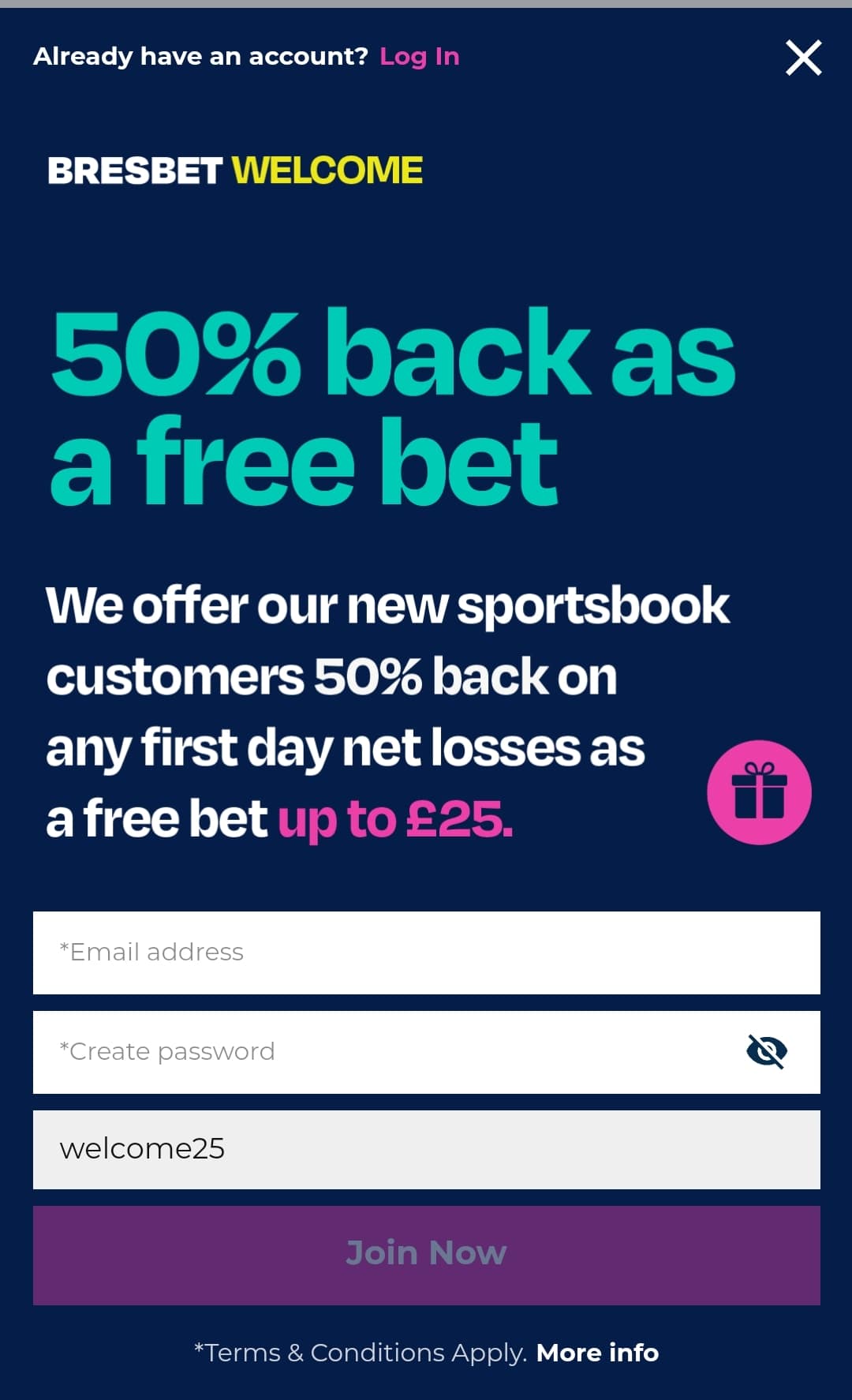 BresBet Welcome Offer