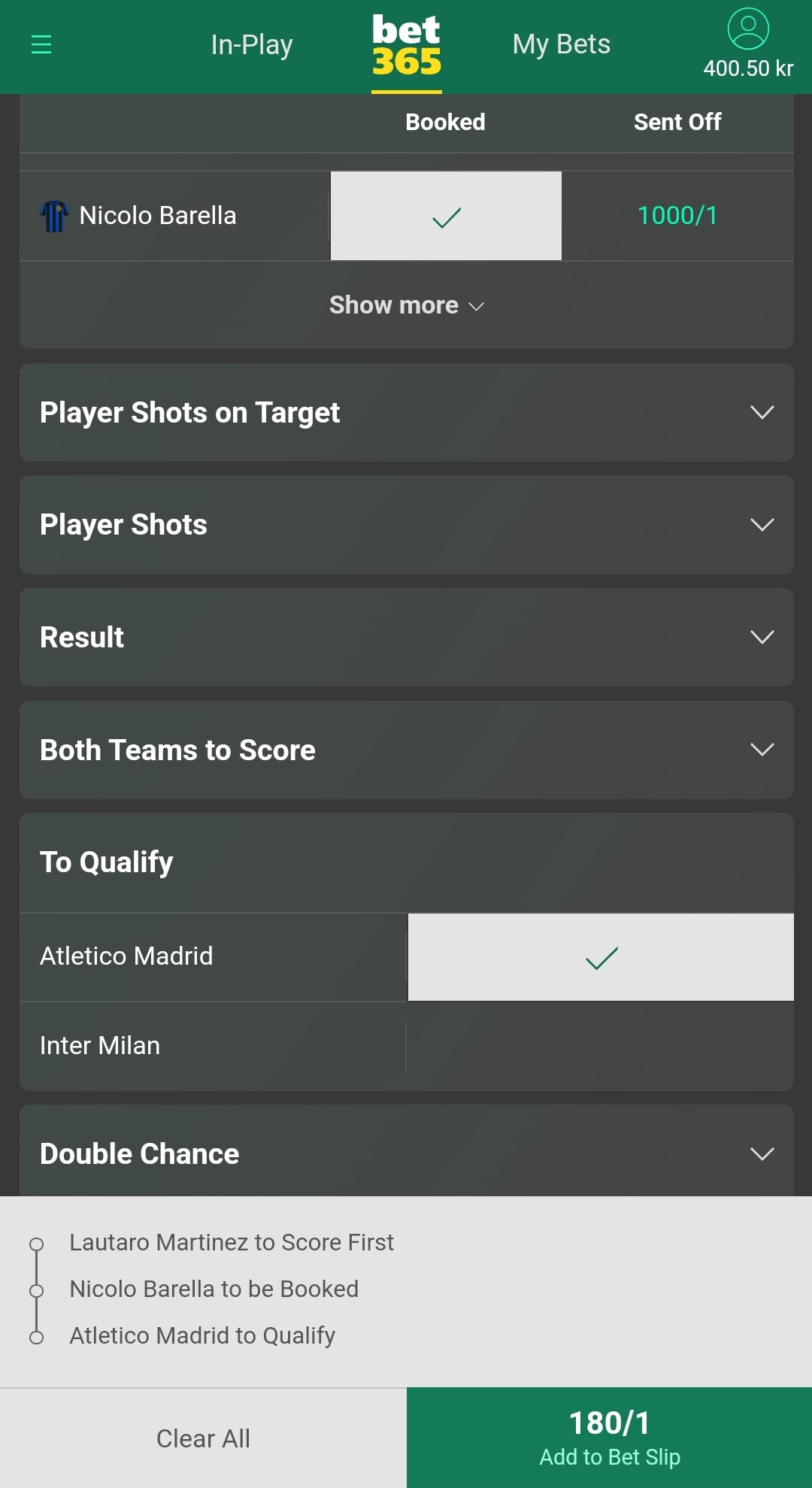 bet365 Bet Builder 2