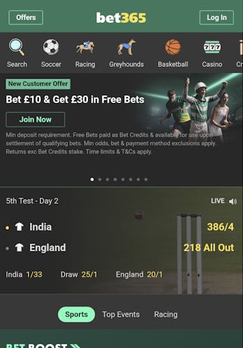 bet365 app homepage