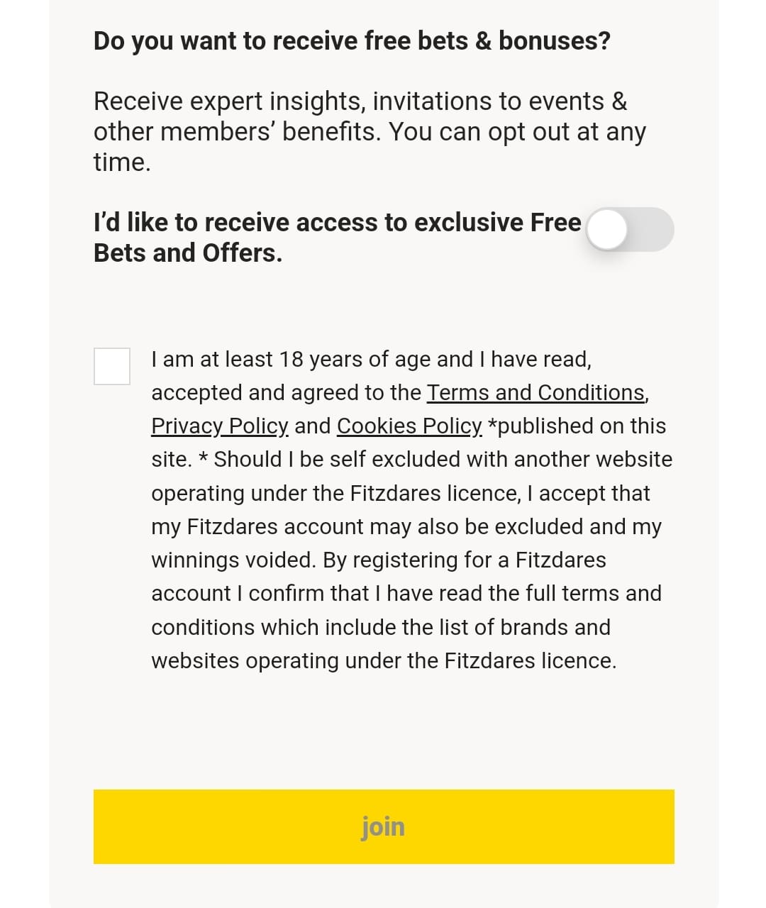 Fitzdares registration 3