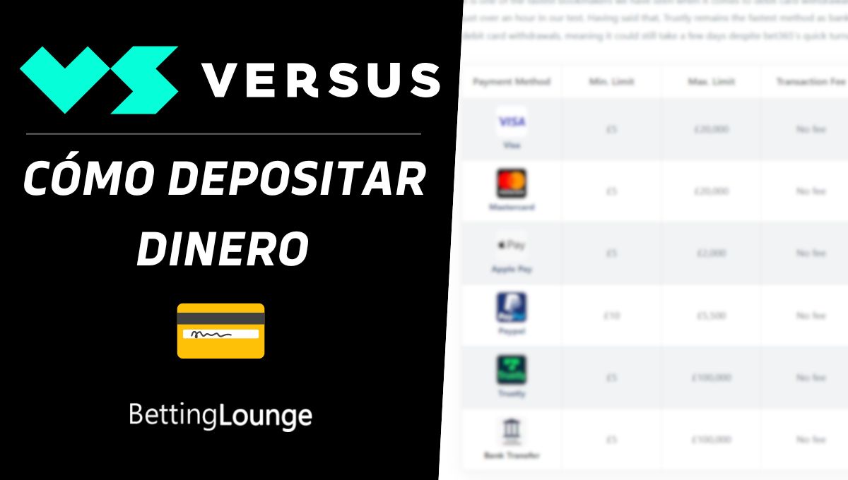 Versus como depositar