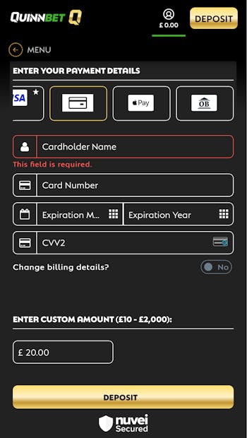Quinnbet Deposit 1
