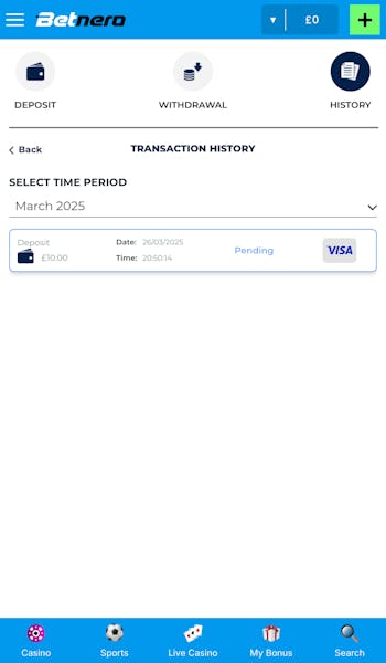 Deposit Process - History