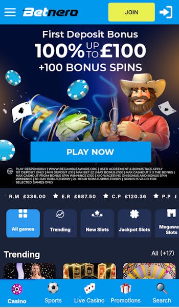 BetNero Sign up step 1