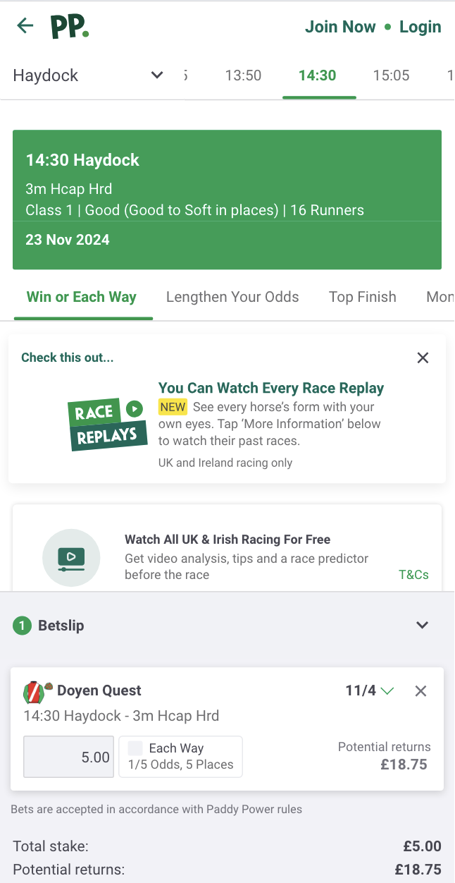 Paddy Power Sign Up 3