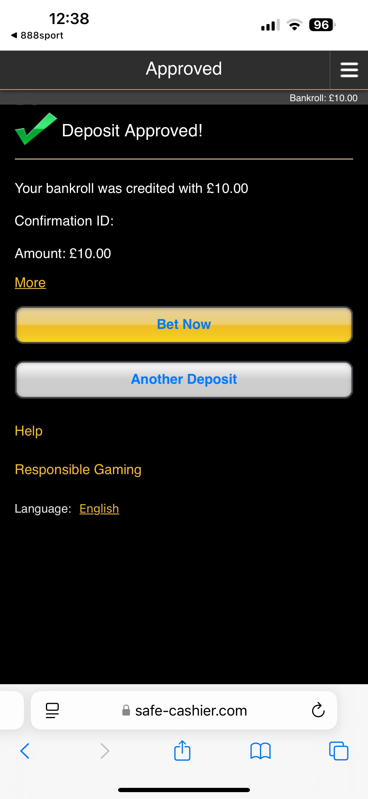 888Sport Deposit 3