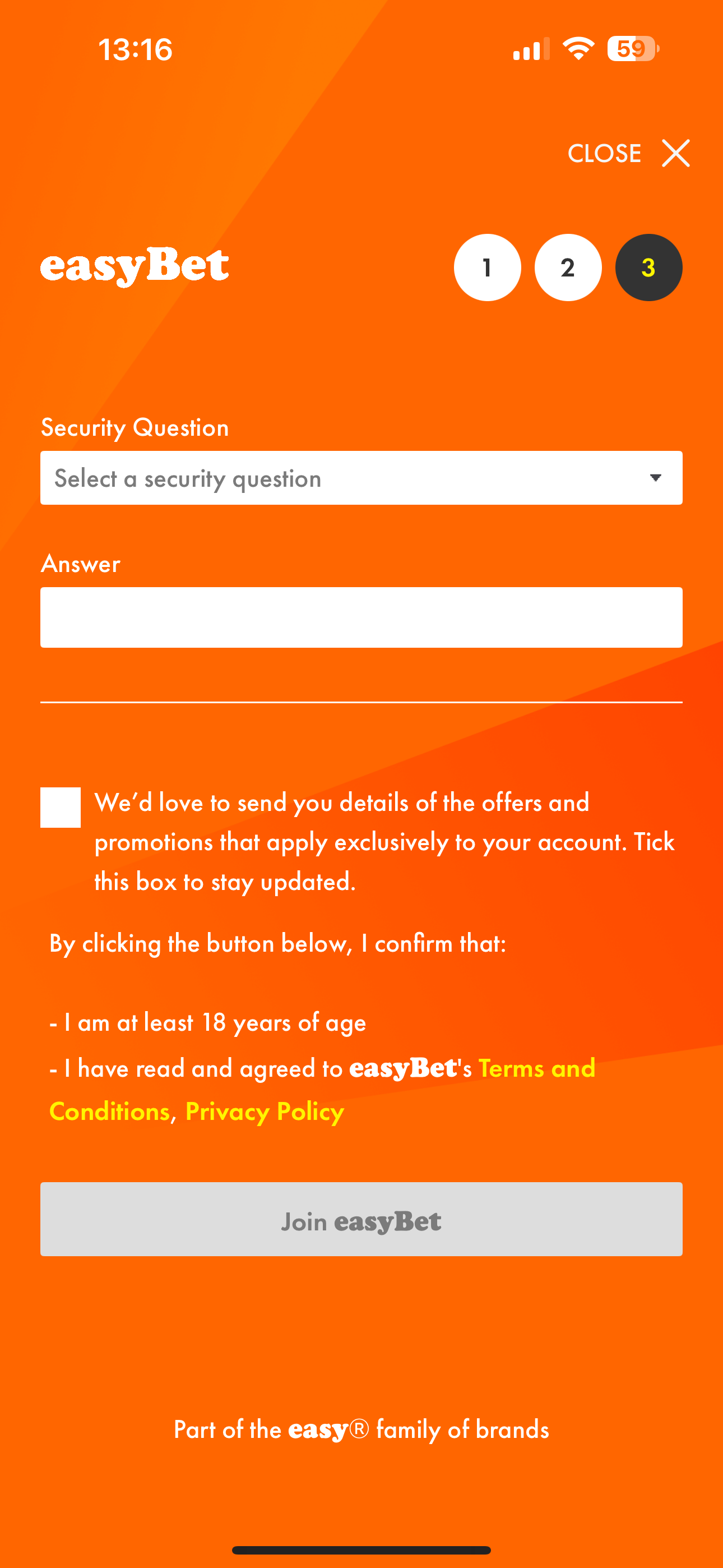 EasyBet Signup 4