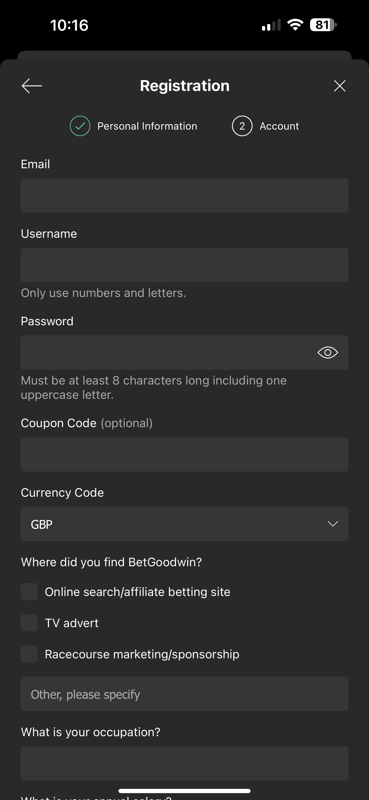 BetGoodwin Signup 2