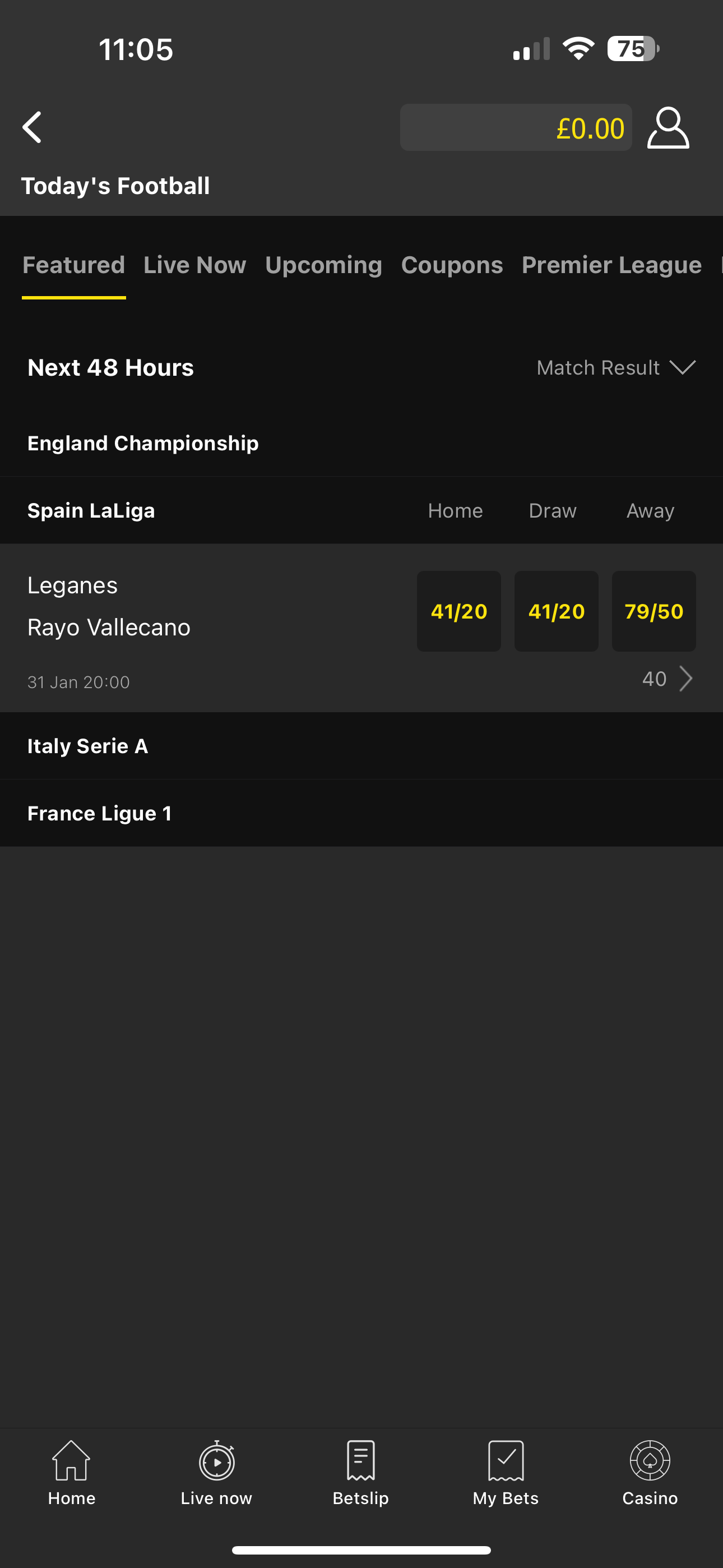 BetGoodwin Football market