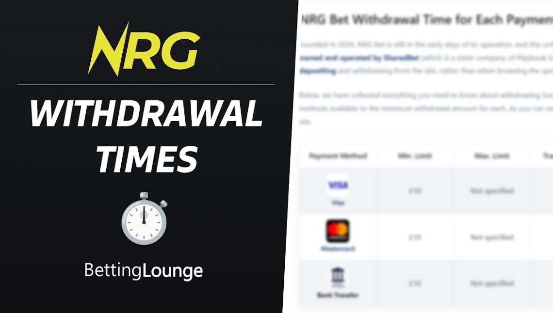 NRG BET Withdrawal times