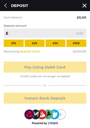PricedUp Deposit Amount