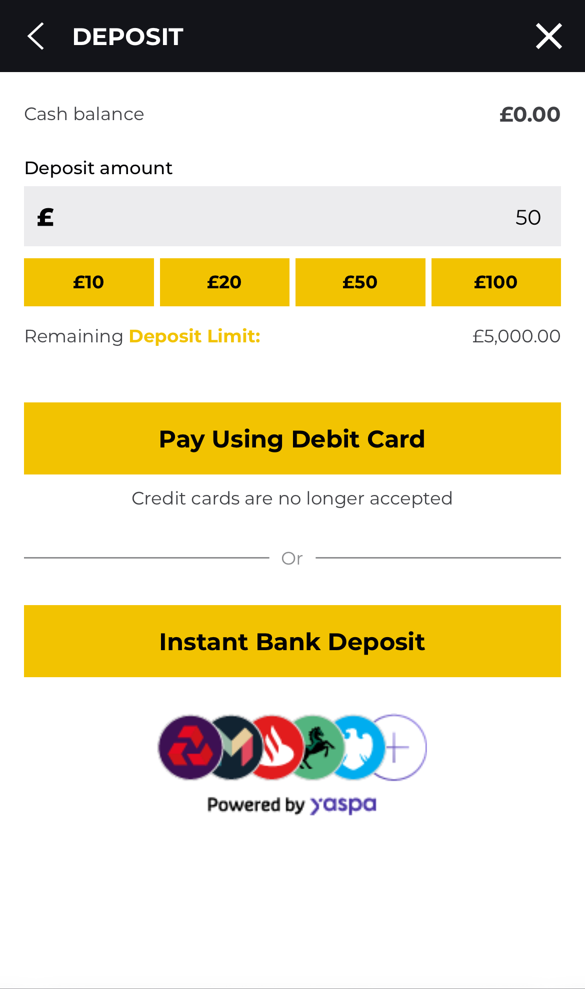 PricedUp deposit ready