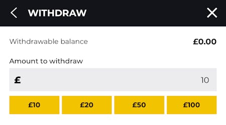 PricedUp Withdrawal amounts