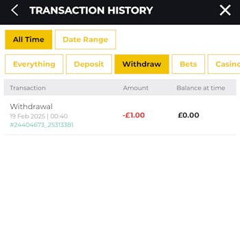 PricedUp Transaction Withdrawal