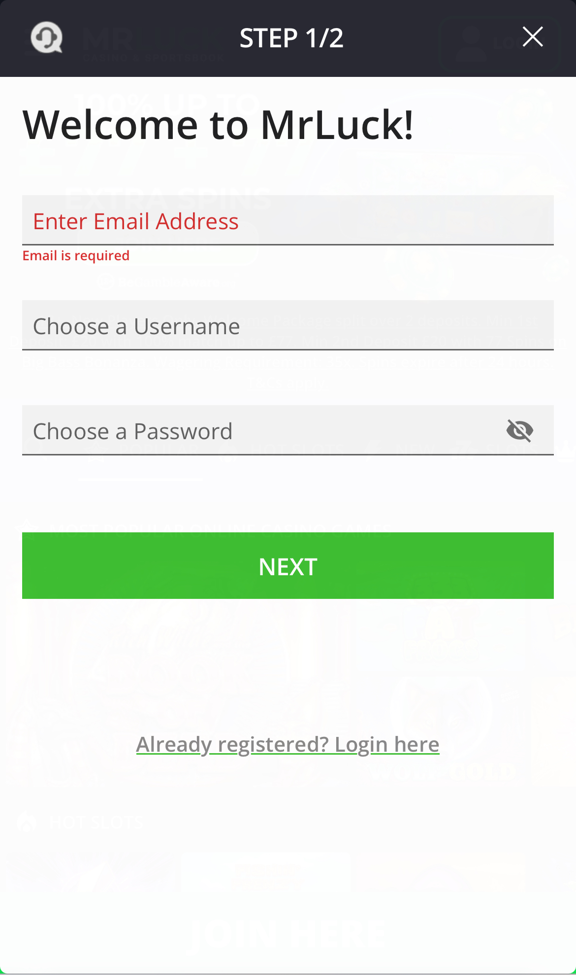 Select Username Password