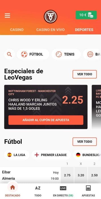 LeoVegas deposito hecho