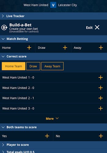 Star Sports Bet Builder