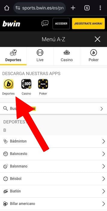 bwin donde encontrar la app 2